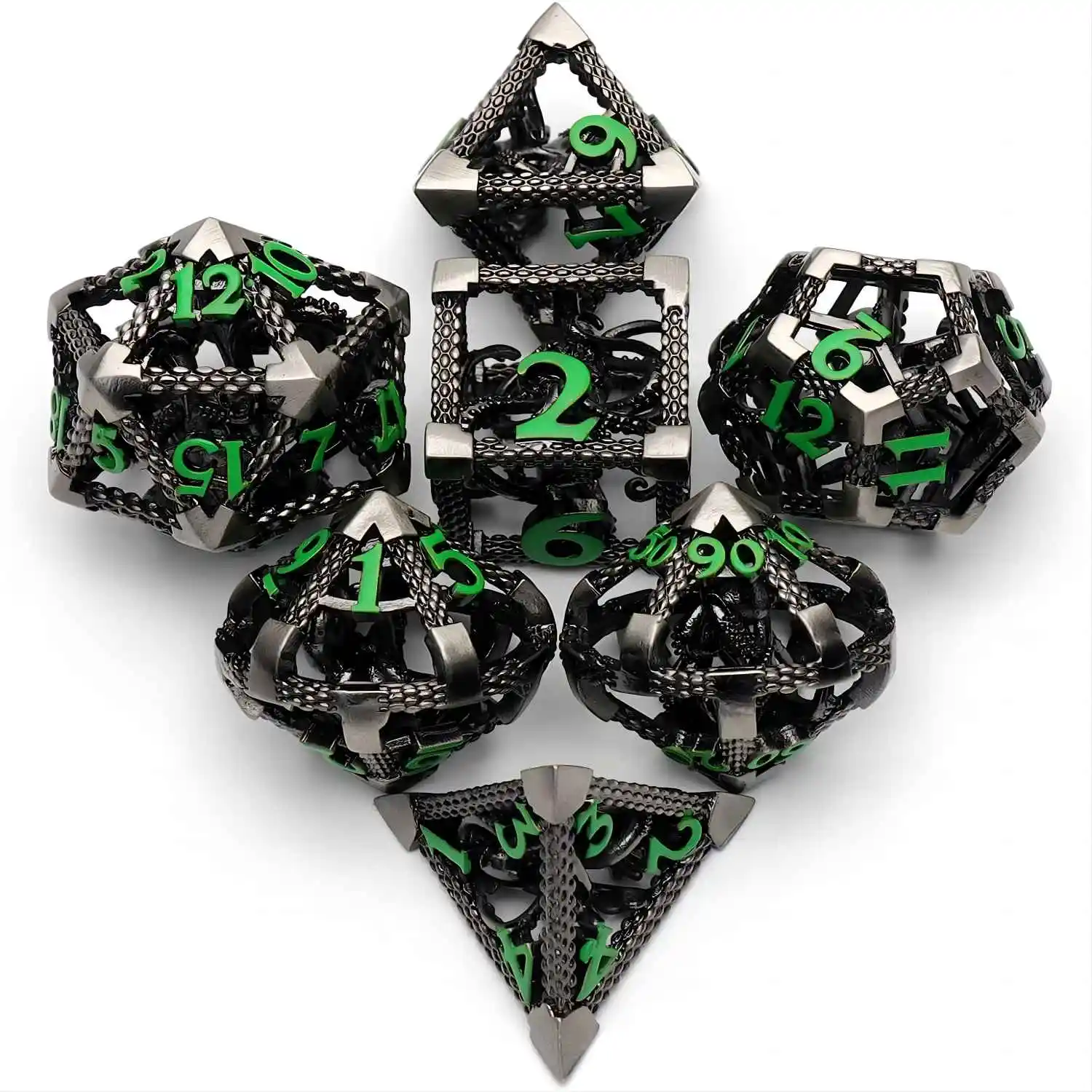 

Игральные кости DND набор ролевых игр Cthulhu набор игральных костей для MTG ролевой игры Pathfinder настольная игра-Античный Серебристый зеленый