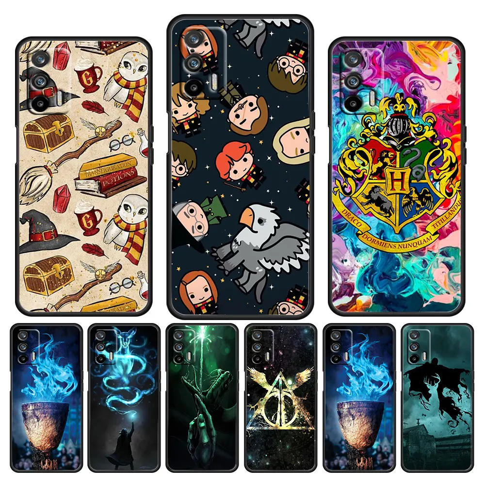 

Ring Harry Potter Wand Cute Case For OPPO Realme GT Neo3 Neo2 Master GT2 C21Y 8 6 C3 Pro 5G Soft TPU Black Phone Cover Core Capa