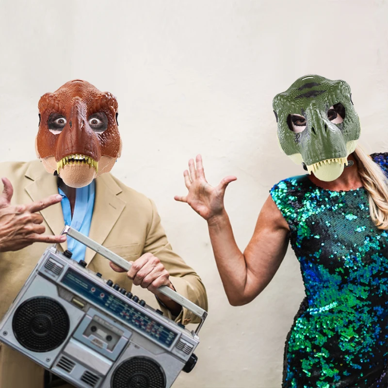 2022 Хэллоуин маска динозавра страшный Дракон головной убор для взрослых детей