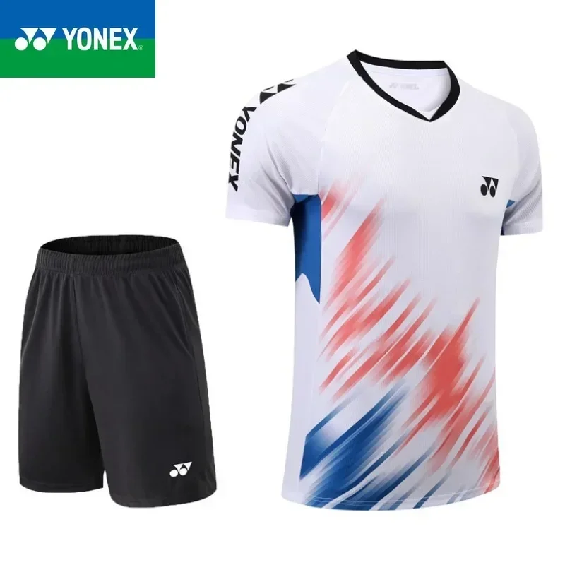 YONEX 2024 New Badminton Jersey Competition Fitness Jogging Sports Quick-drying Parent-child Set Men's and Women's Models |