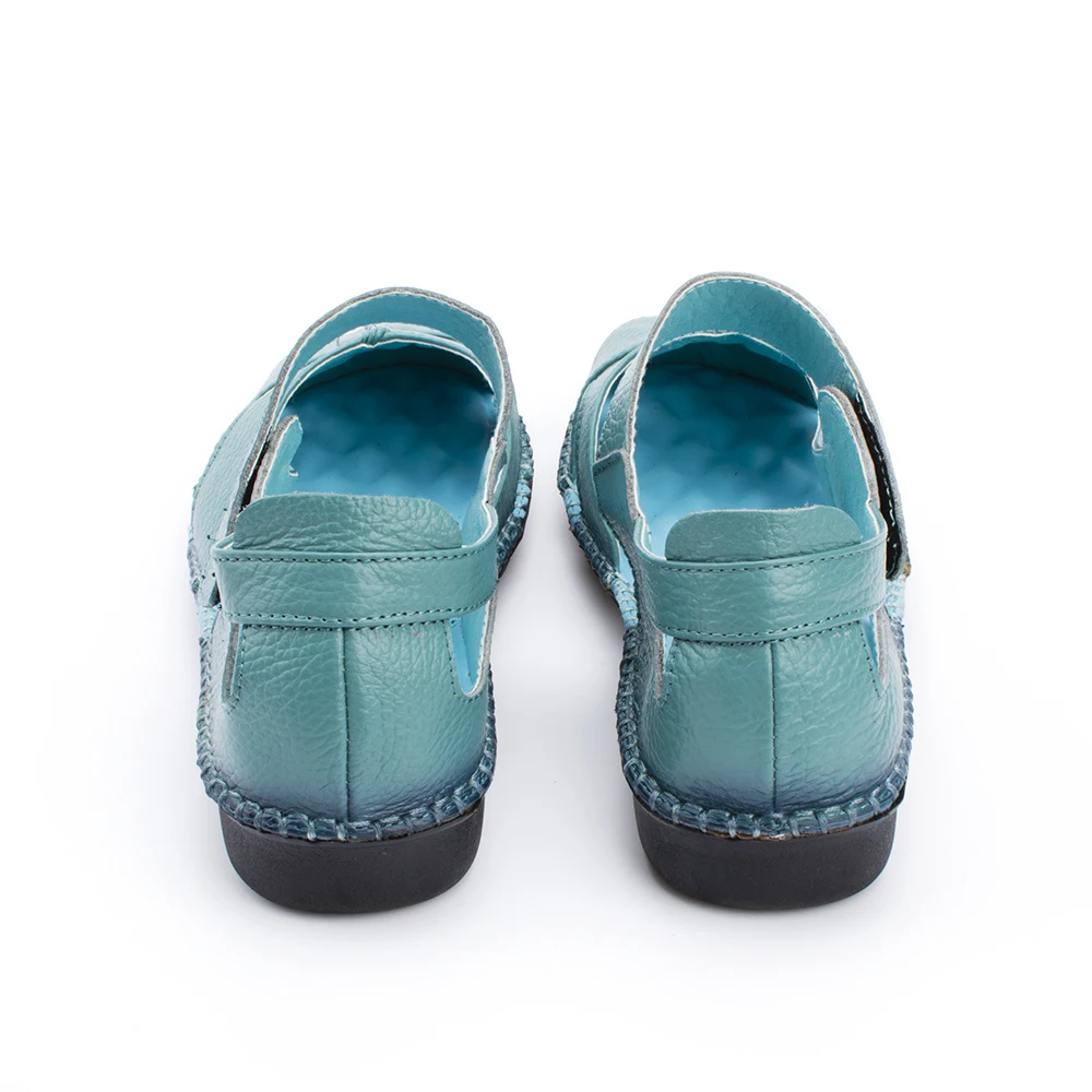 Chaussures Plates Summer Breathable Flat Sandals Ladies Shoes Mary Jane Sandals For Women Casuales Genuine Leather Loafers Shoes