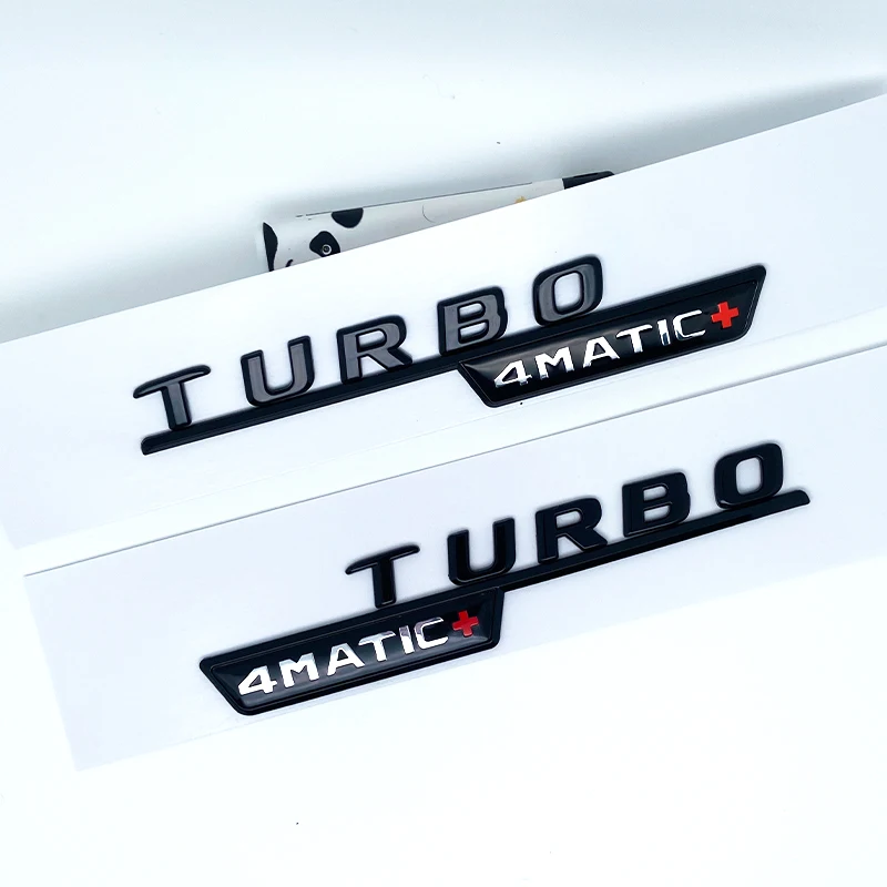 

3d ABS черный логотип Turbo 4MATIC эмблема значок на крыло автомобиля для Turbo 4matic наклейка аксессуары