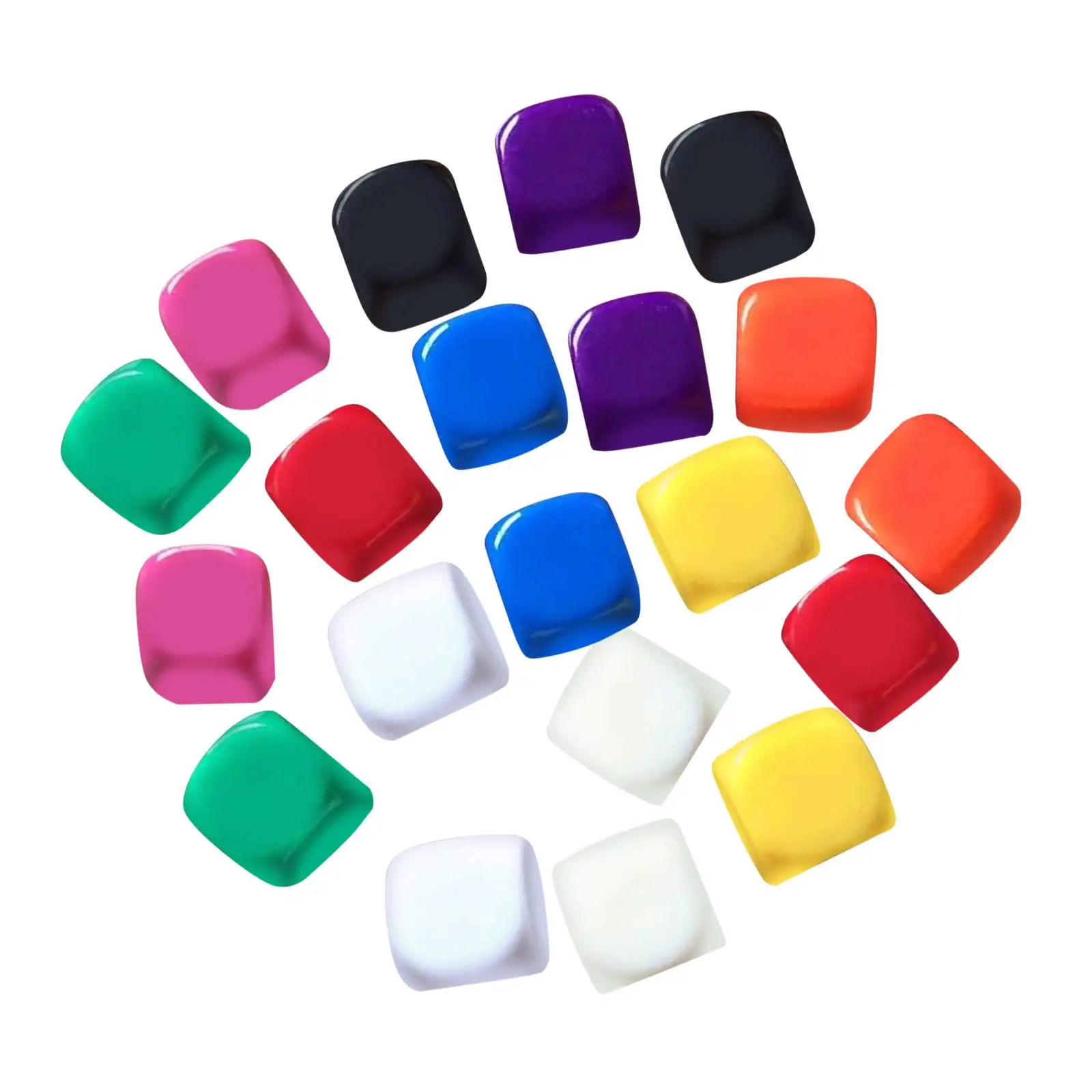 

20 шт., 16 мм Пустые кубики, сувениры вечерние, акриловая искусственная игра, Детские кубики для мальчиков, малышей, девочек, детей