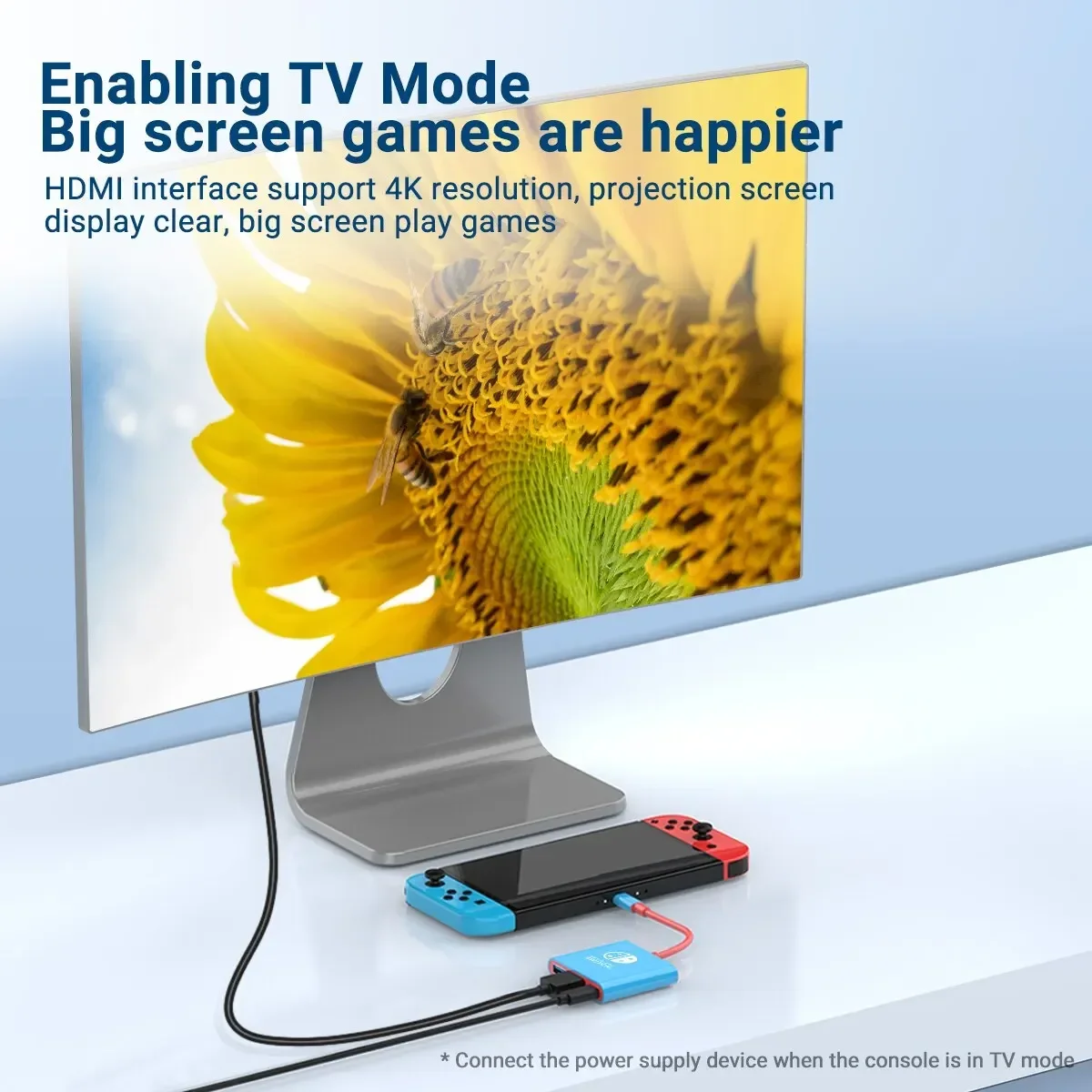 Фото Портативная док-станция Nintendo Switch 3 в 1, концентратор TYPE-C к 4K HDTV с HDMI и USB 3.0 для телефона Steam Deck, iPad, ноутбука №4