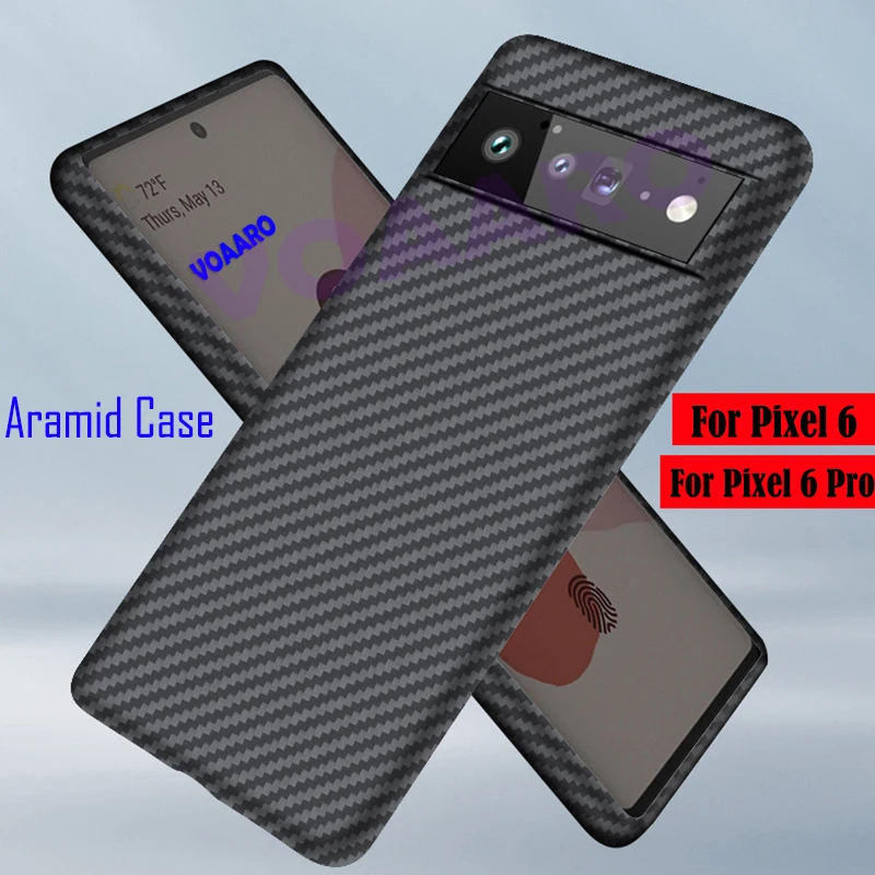 

For Pixel 6 Pro Case Cover for Google Pixel 6 Real Carbon Aramid Fiber Case Funda Ultra Thin Light Shockproof Protective Cover