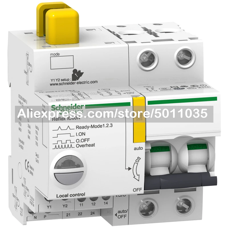 

A9C62210 Schneider Electric Integrated Control Circuit Breaker; Reflex iC60N 2P C 10 Ti24