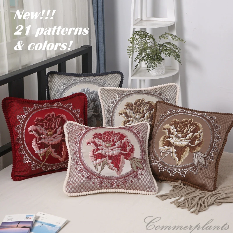 

Роскошная вышивка в винтажном Европейском стиле, мягкие искусственные украшения для дивана, кровати, кушетки