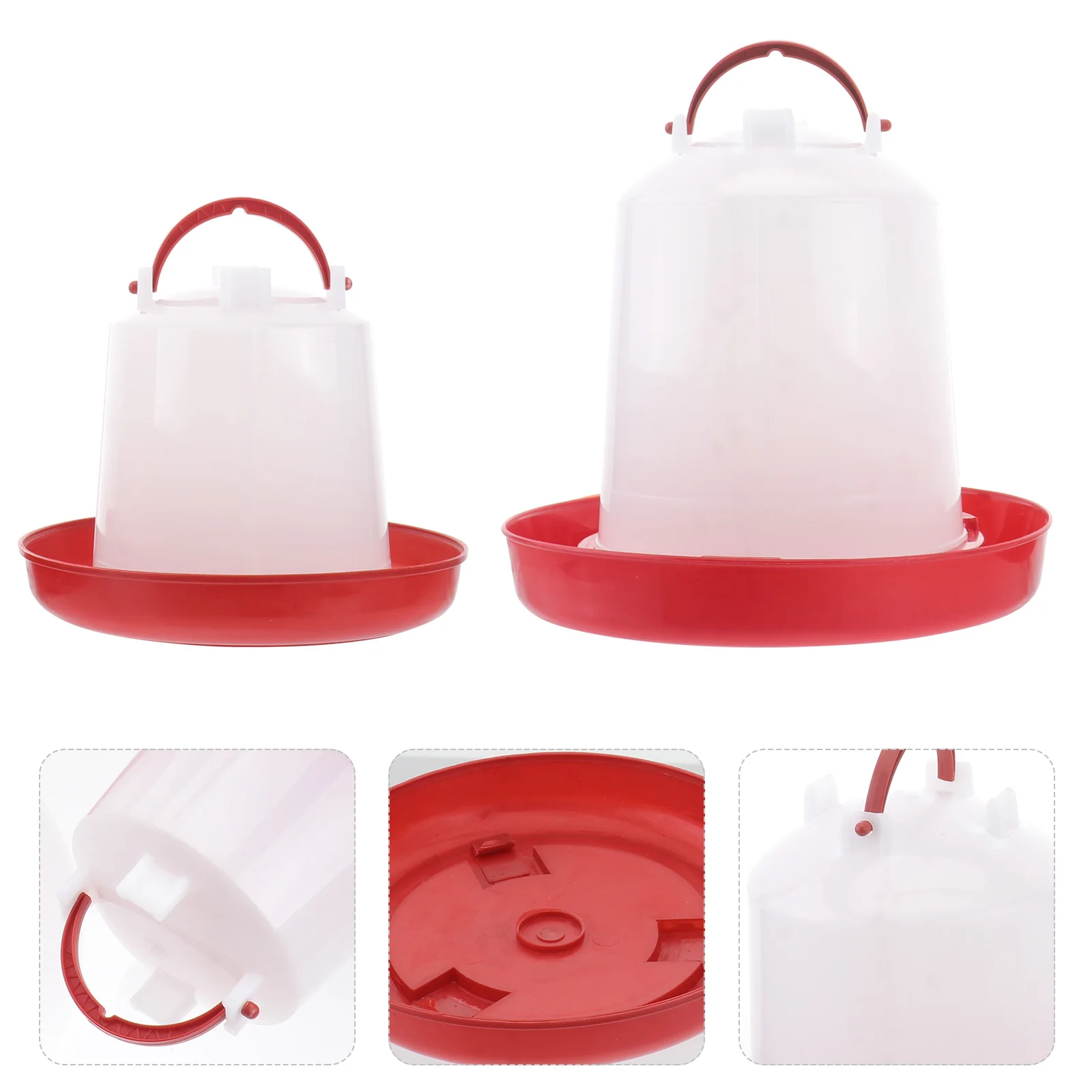 2 Pcs Supplies Poultry Chicken Water Bottle Infant Feeder Plastic Carafe Jar Bucket Drinking Fountain Container