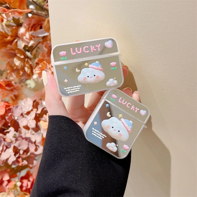 

3D Mirror Cloud for AirPods 3 Case Apple AirPods 2 Case Cover AirPods Pro Case IPhone Earbuds Accessories Air Pods Case