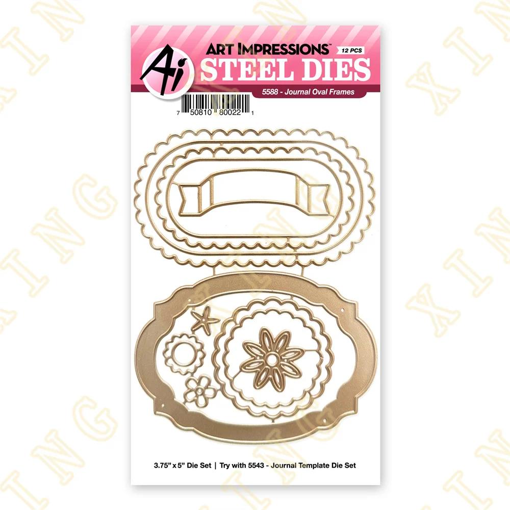 

Metal Cutting Dies Scrapbook Diary Decoration Stencil Embossing Template Diy Greeting Card Handmade 2022 New Journal Oval Frames