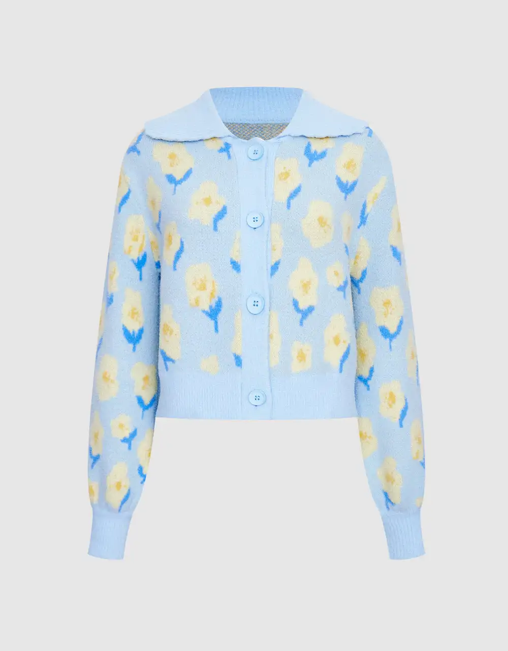 

Floral Pattern Button Up Cardigan