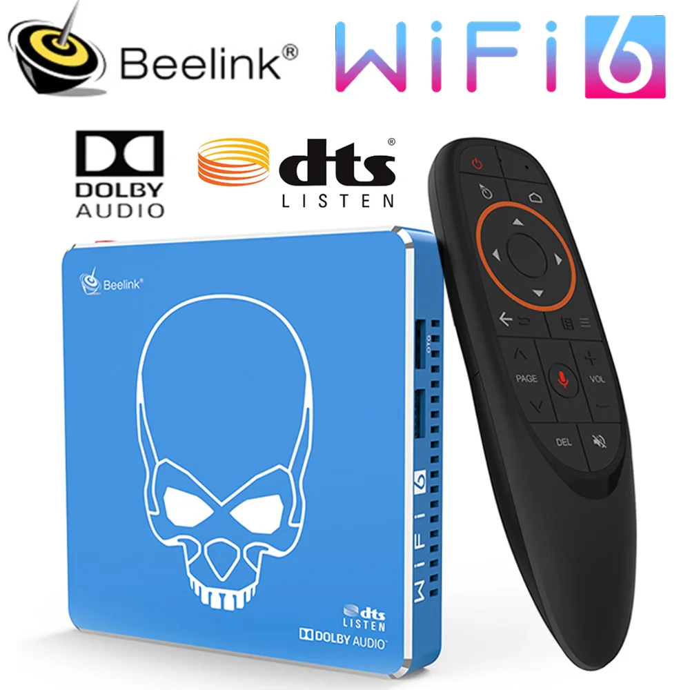 Смарт ТВ-приставка Beelink GT-King Pro Android 2 Wi-Fi 6 параметров 1000 ГГц 5 0 м LAN Bluetooth Dolby аудио 4K