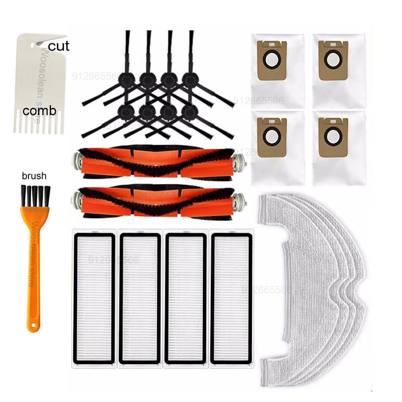

HEPA Filter Mop Cloth Side Main Brush Dust Bag For Xiaomi Dreame Bot D10 Plus RLS3D Vacuum Cleaner Bot D10 Plus RLS3D Spare Part