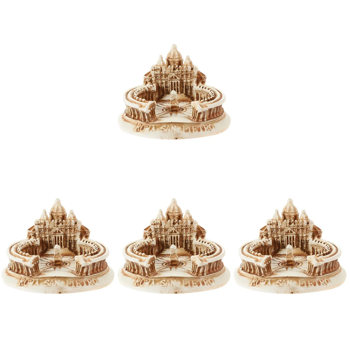 4pcs Mini Roma San Pietro Model Building Adorn Resin Building Model Home Decor