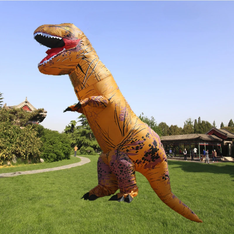 

Hot Tyrannosaurus Rex Dinosaur Inflated Garment Halloween Fancy Suits for Adult Children Novelty Special Use Cosplay Costume