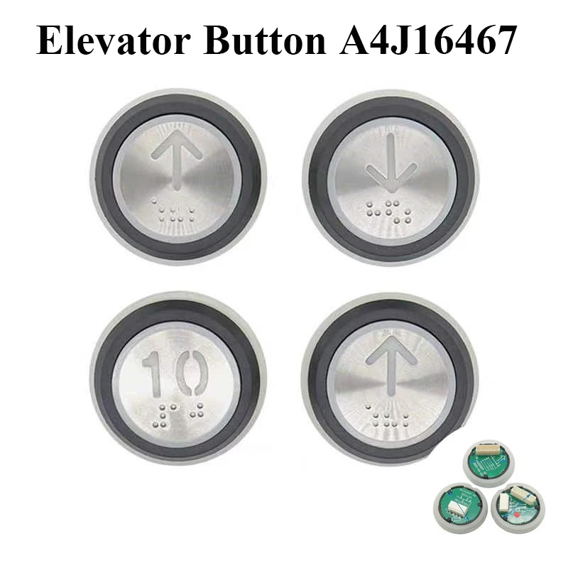 

5pcs Elevator Button A4J16746 Car Number Braille Stainless Steel Word Button for Giant KONE Accessories