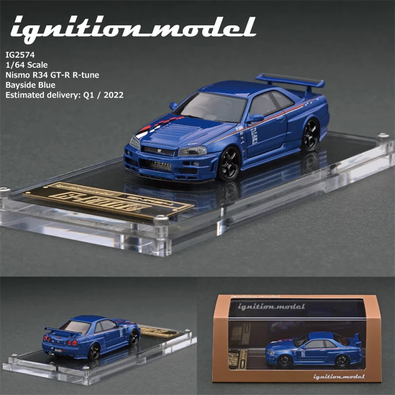 

IG 1:64 Nismo R34 GT-R R-tune Bayside Blue Resin Model Car