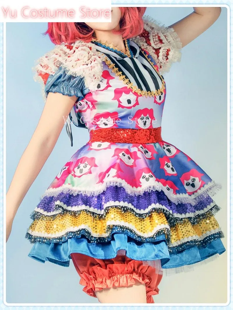 YuCostumeLove Live Sunshine Kurosawa Ruby Косплей Костюм Aqours AAO Танцевальное Платье Милый Вечерний