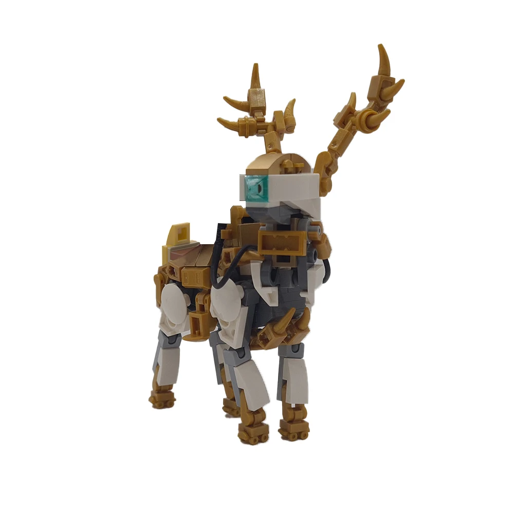 

MOC Mechanised Stags Deer Mount Building Block Set Mech White-Tailed Buck Animal Griffon Machina Brick Toy DIY Kid Birthday Gift