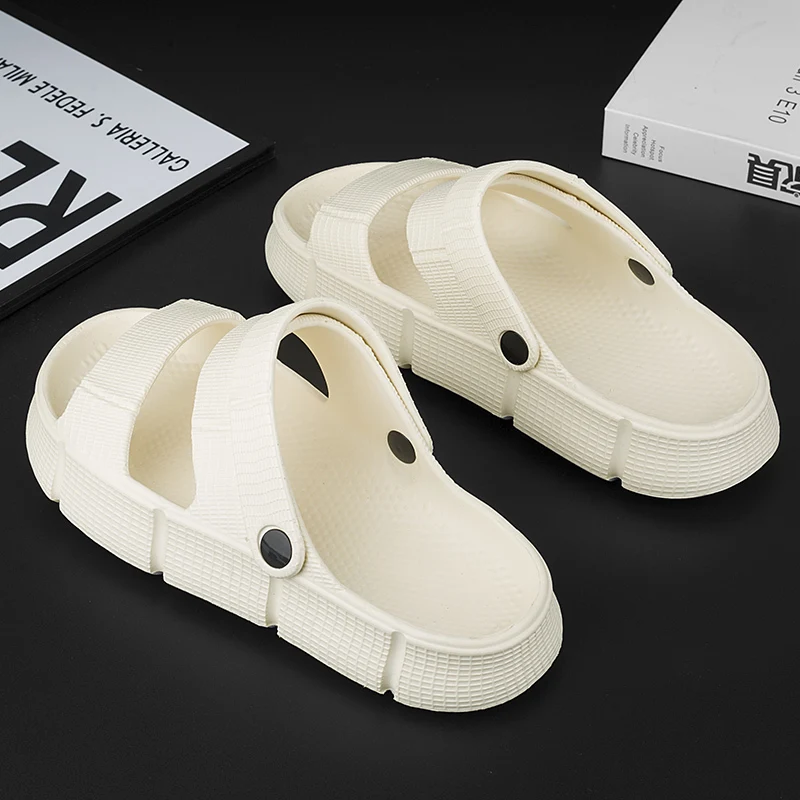 Light Men's Slippers 2023 Summer Beach Shoes For Men Outdoor Wading Sandals Soft Beach Antiskid Sports Men's Slippers Platform