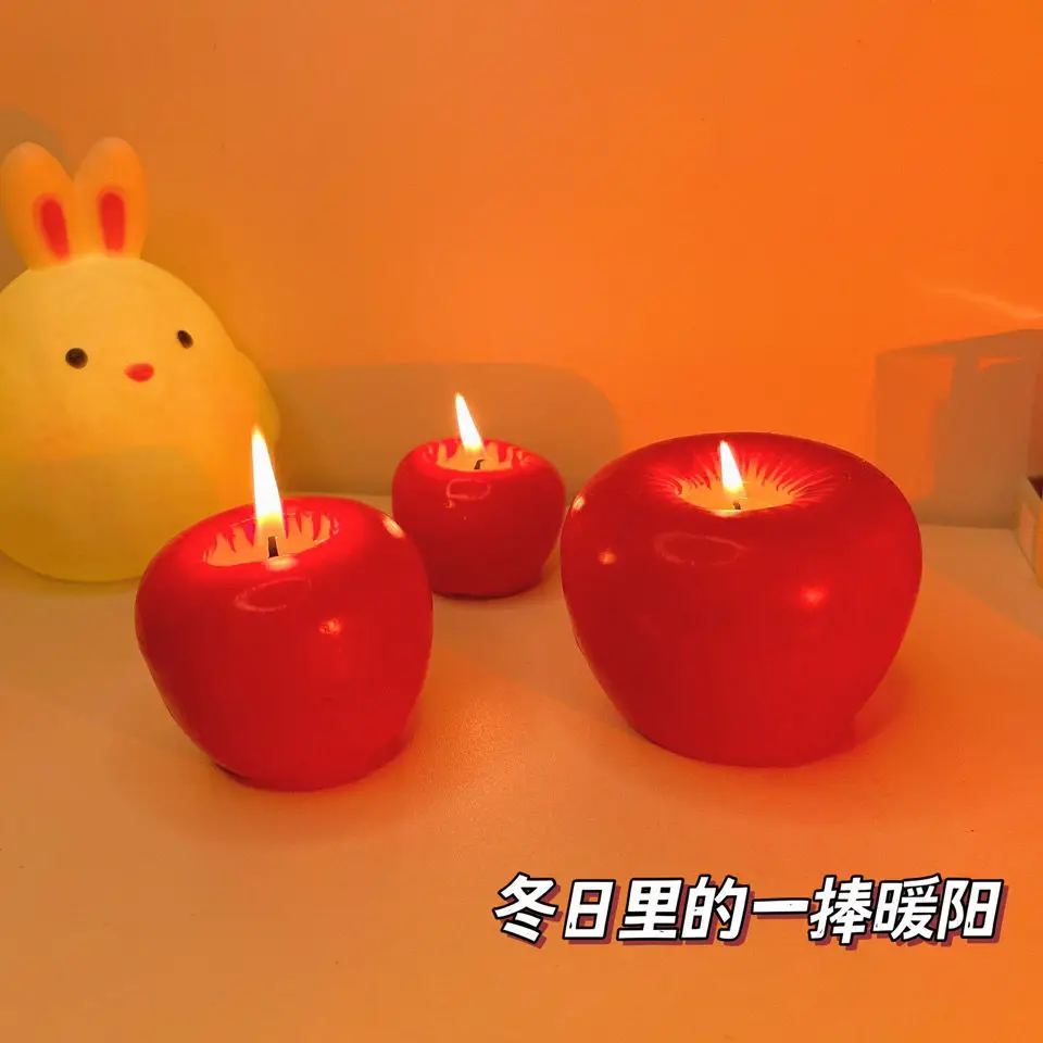 1 шт. Новая Рождественская свеча акция имитация красного яблока креативная