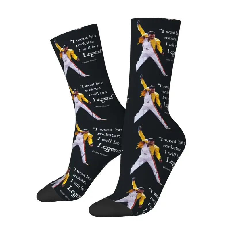 

Мужские и женские носки с 3D-принтом Rock Legend Freddie Mercury