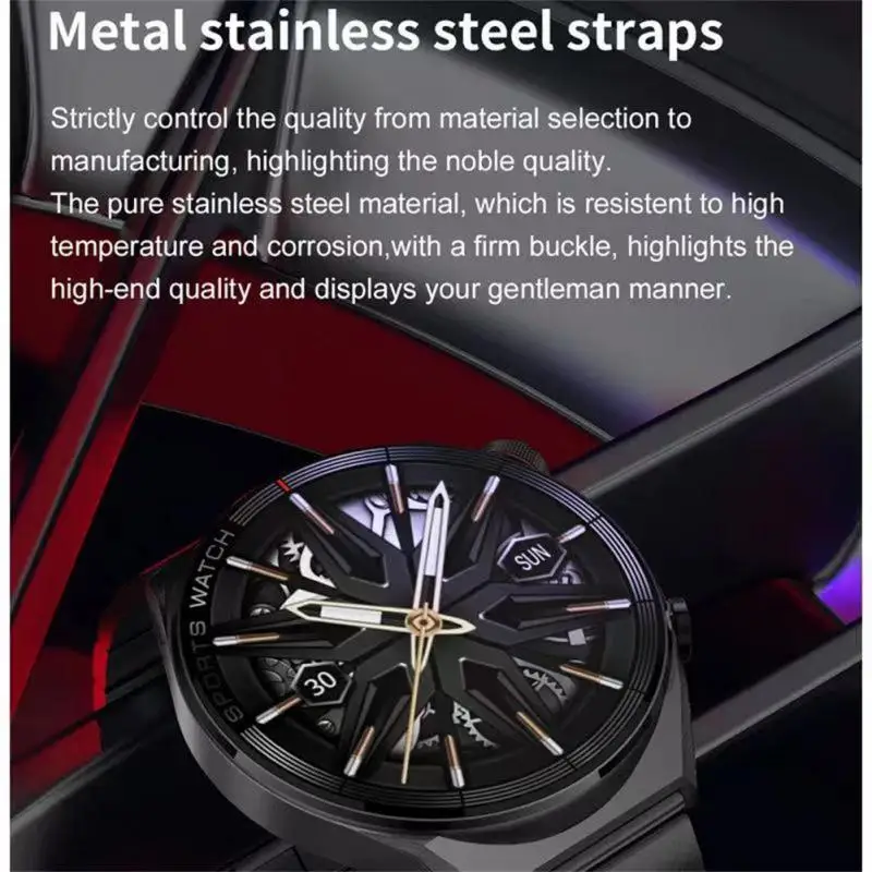 

Смарт-часы Huaiwei мужские с поддержкой беспроводной зарядки и GPS-трекером