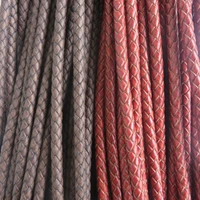 1 meters 6mm round brown red braided leather cord diy craft bracelets necklace jewelry making accessories