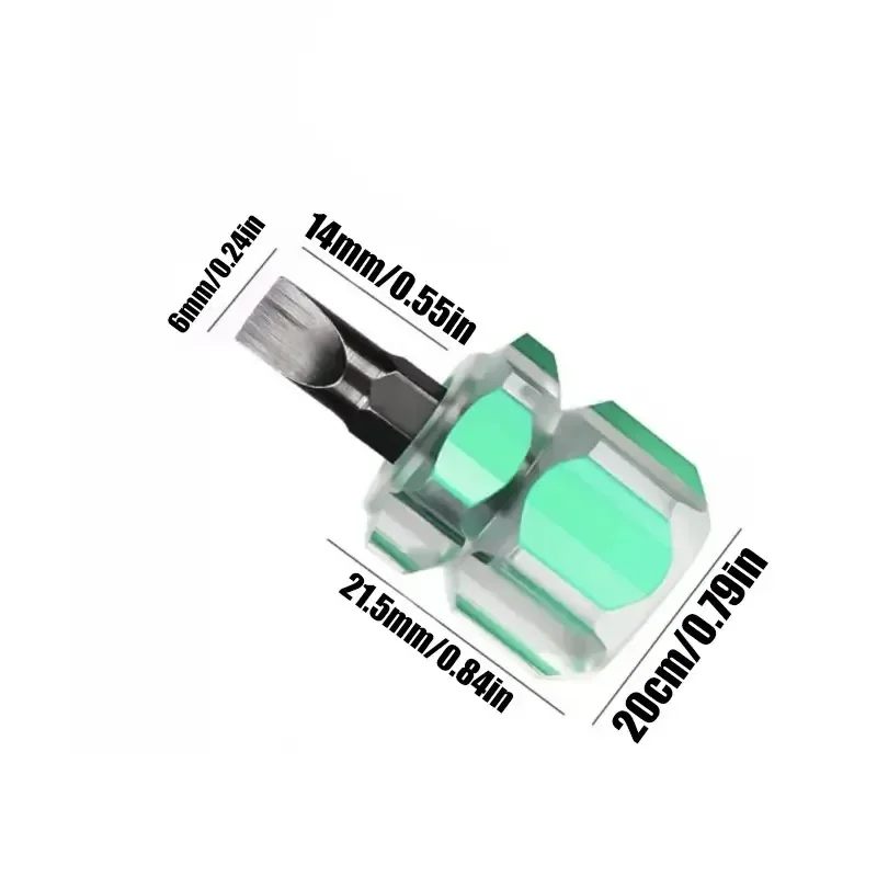 Портативный набор мини-отверток из 4 предметов с прозрачной ручкой закаленной