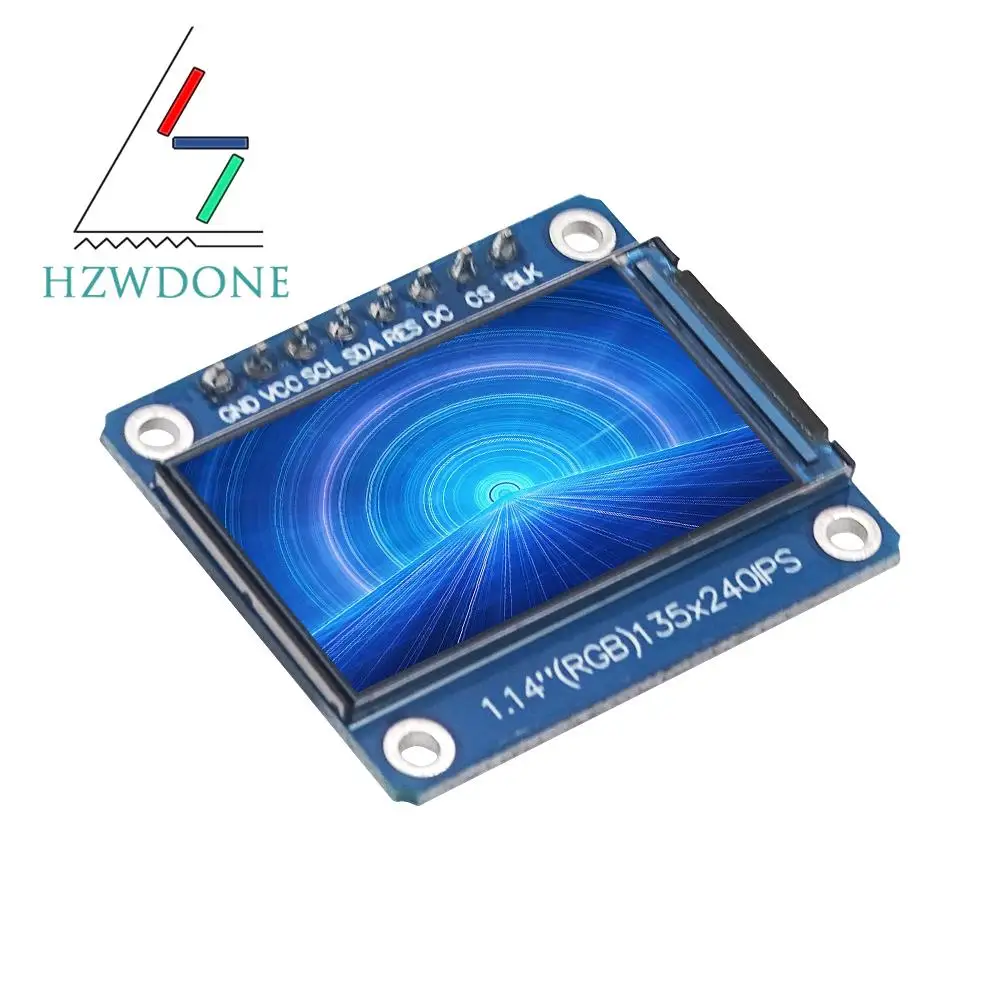 1 14 дюймовый модуль дисплея IPS LCD TFT ST7789 HD цветной экран полный обзор 8pin 135x240 3 V