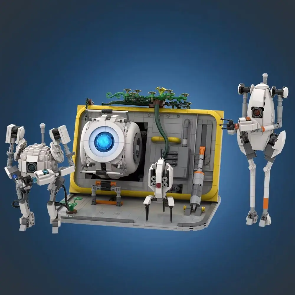 Фото MOC Wheatley - Конструктор по мотивам игры Portal 2, архитектурные блоки, игровые реквизиты, модель из кирпичиков, игрушки для самостоятельной сборки, подарки на день рождения для детей №2