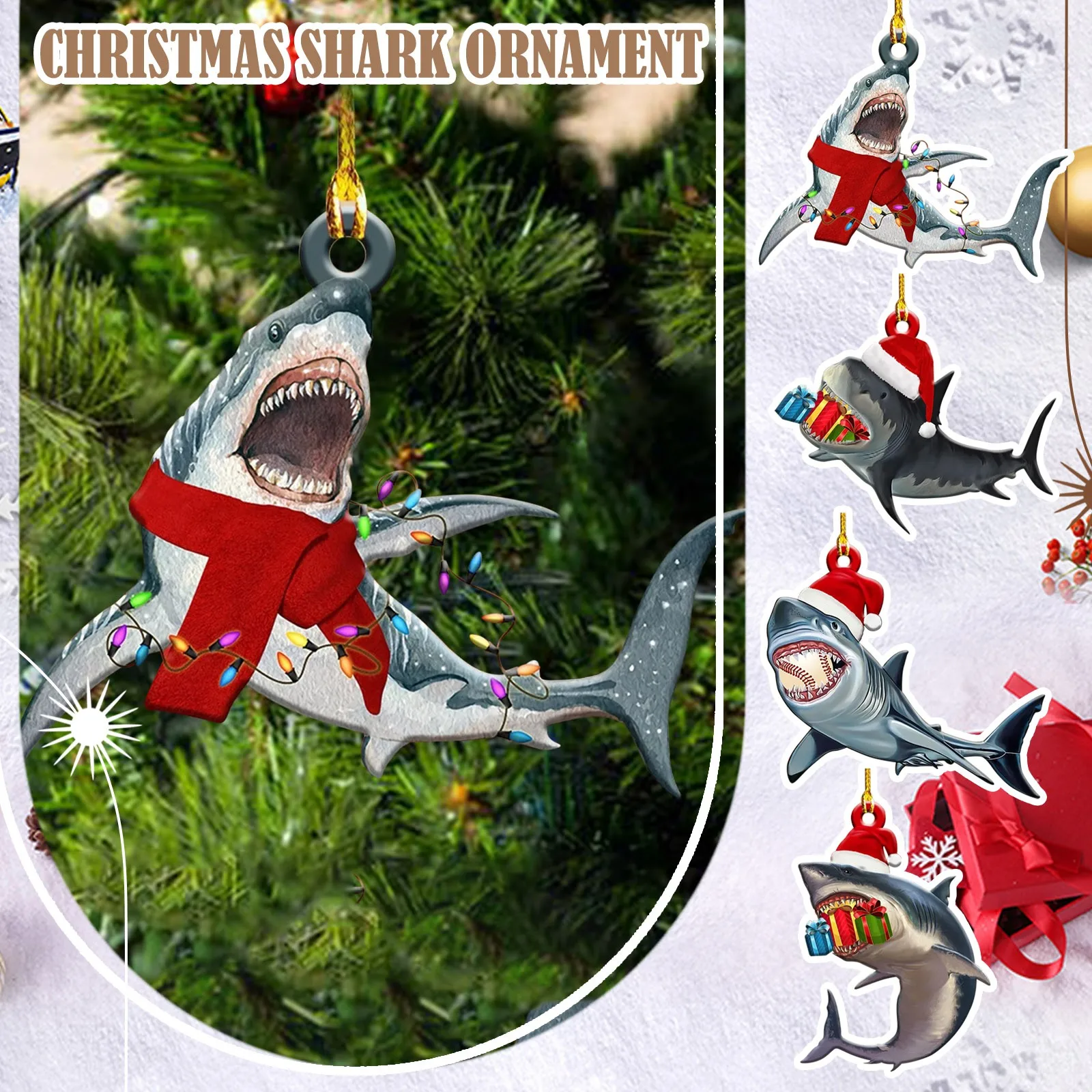 Игривое оформление деревянные акулы подвеска для создания атмосферы