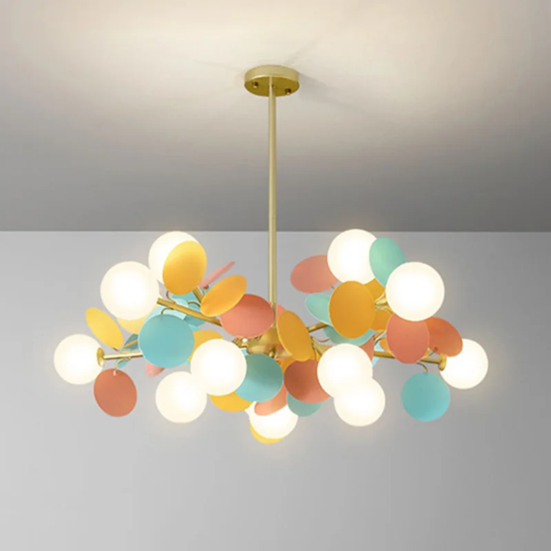 

Chandelier Lights LED Modern Living Dining Room Kitchen Lighting Lustre Color Decor Pendant Lamps Indoor Bedroom Hanging