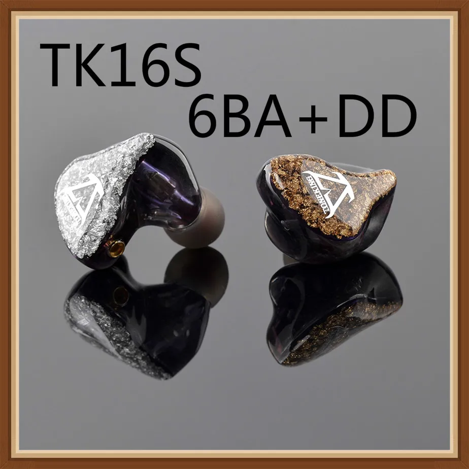 2019 Toneking TK16S Knowles 6 сбалансированных арматур + Danymic Hybrid 6BA DD 14 единиц Hi-Fi музыкальный