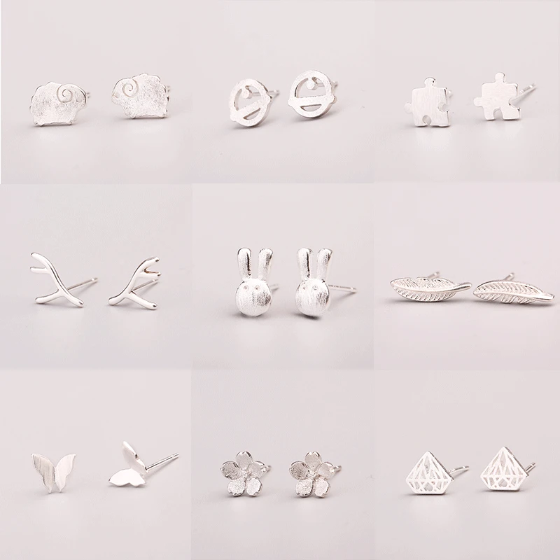 

Женские серьги-гвоздики из серебра 925 пробы, в Корейском стиле