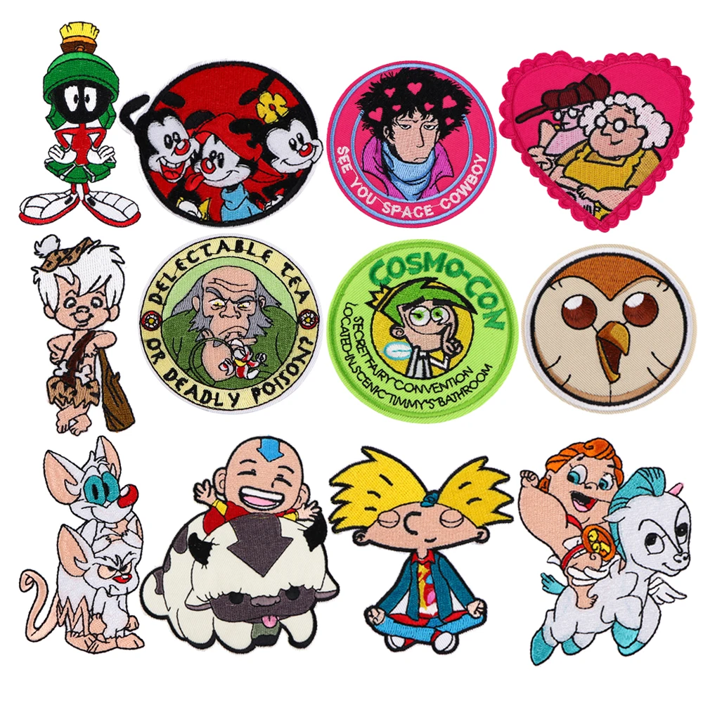 

R3012 Patch Cartoon Sticker For Clothing Applications Patches On Clothes Iron Embroidered Patch For Backpack Badge