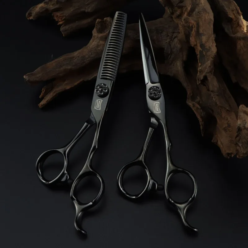 

Professional Japanese 440C Stainless Steel 7 Inch Plum Handle Scissors For Barber Cutting Make Up Shears Hairdressing Scissors