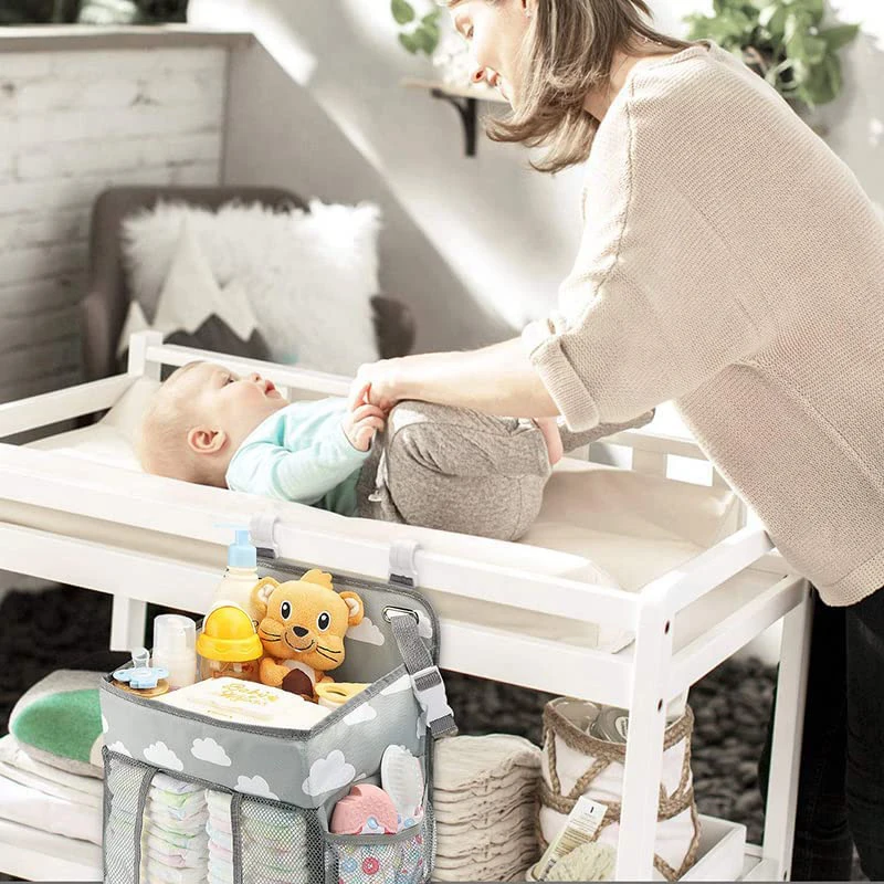 

Children's Storage Bag Nappy Caddy Storage Nursery Organisers Hanging Storage Bag For Nappies Diaper Clothes Toys And Towels