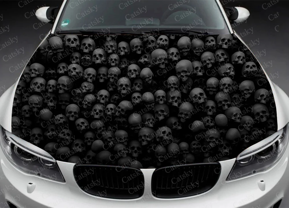 Наклейка в виде темного черепа стикер графика наклейка для грузовика