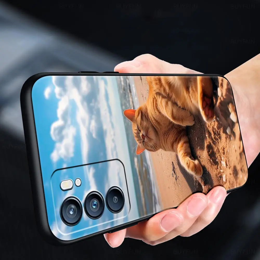 Чехол для телефона Summer Beach Palm Tree Oppo A54 A53 A52 A9 A15 A16 A76 A74 A57 A31 Find X6 Pro X5 Reno8 Reno7 Reno6 5G Cover