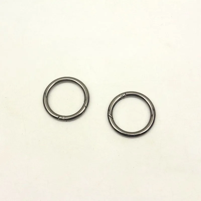 10Pcs 38mm Metal O Ring Buckle 6mm Circle Connection Spring Hook DIY Bag Strap Belt Buckles Dog Collar Webbing Clasp Accessory