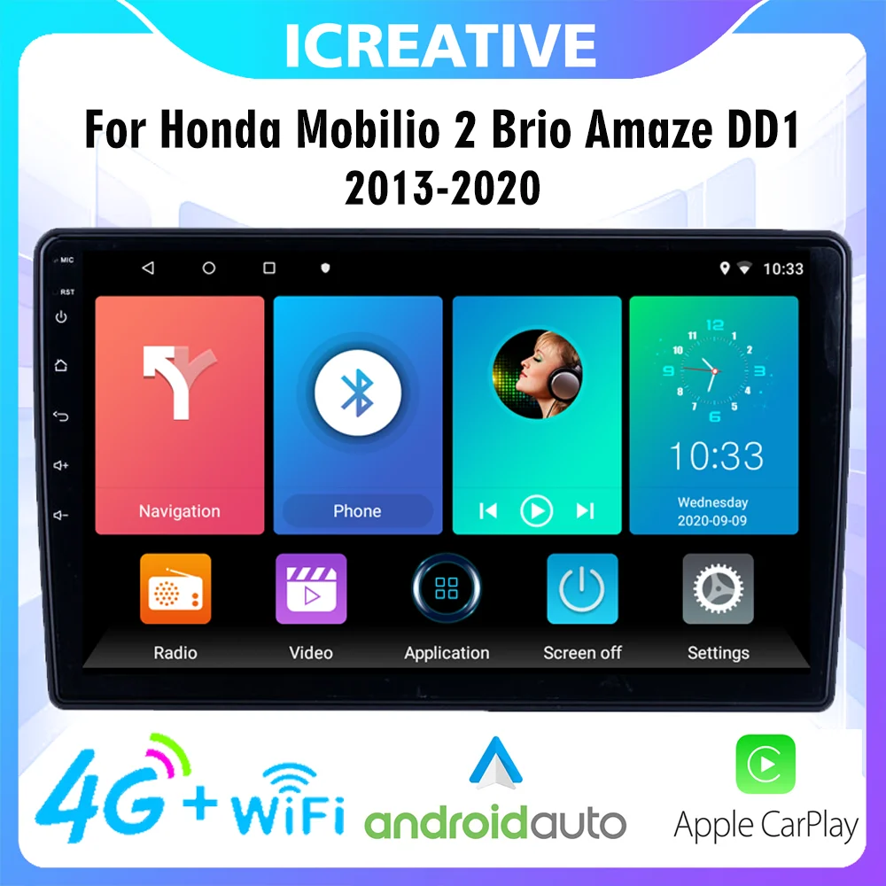 

Car Radio 4G Carplay 2 Din For Honda Mobilio 2 Brio Amaze 2013-2020 RHD Multimedia GPS Navigation Android WIFI Car Accessories
