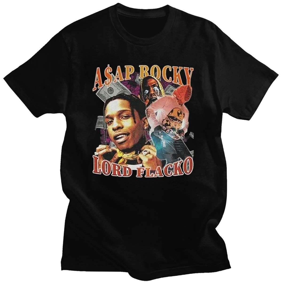 

Obral Besar Pakaian Musim Panas Asap Rocky Streetwear T-shirt Hip Hop Ukuran Besar T-shirt Atasan Harajuku Kaus Katun Pasangan