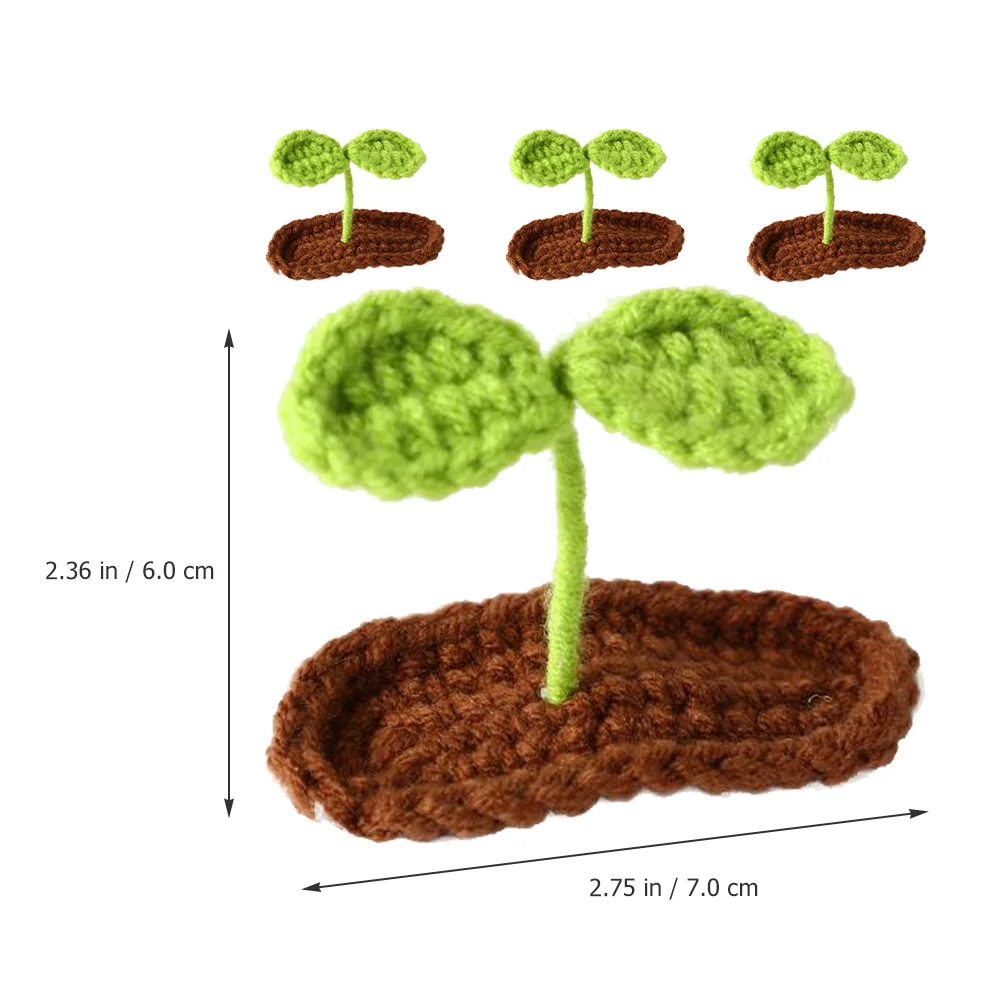 4 шт. заколки для волос девочек ручная работа трехмерная шпилька с ростками травы