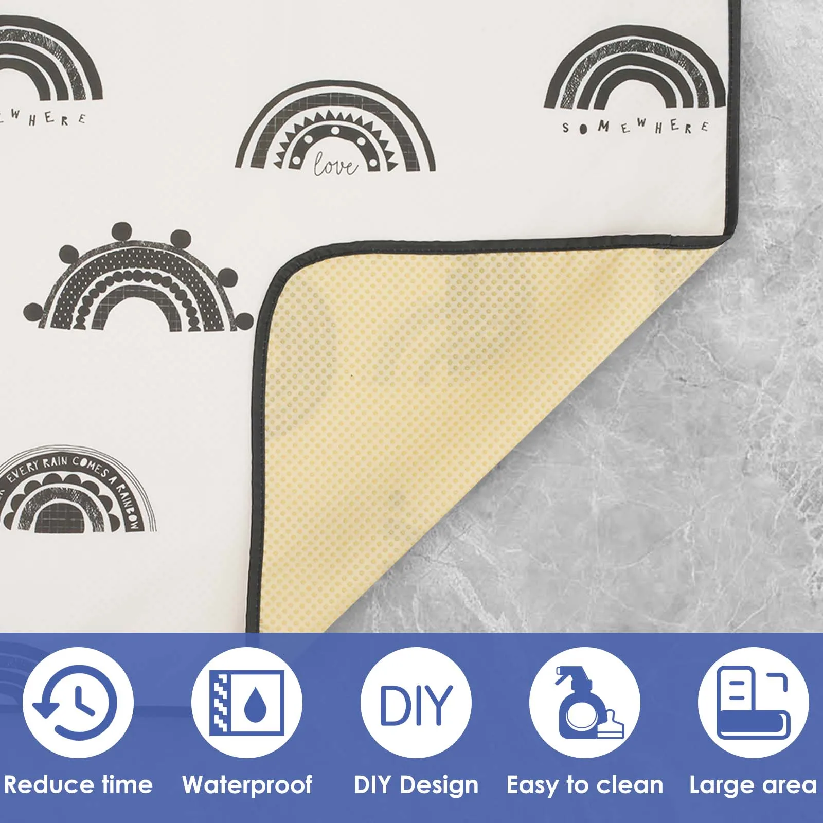 Водонепроницаемый моющийся Противоскользящий коврик-брызговик для детского