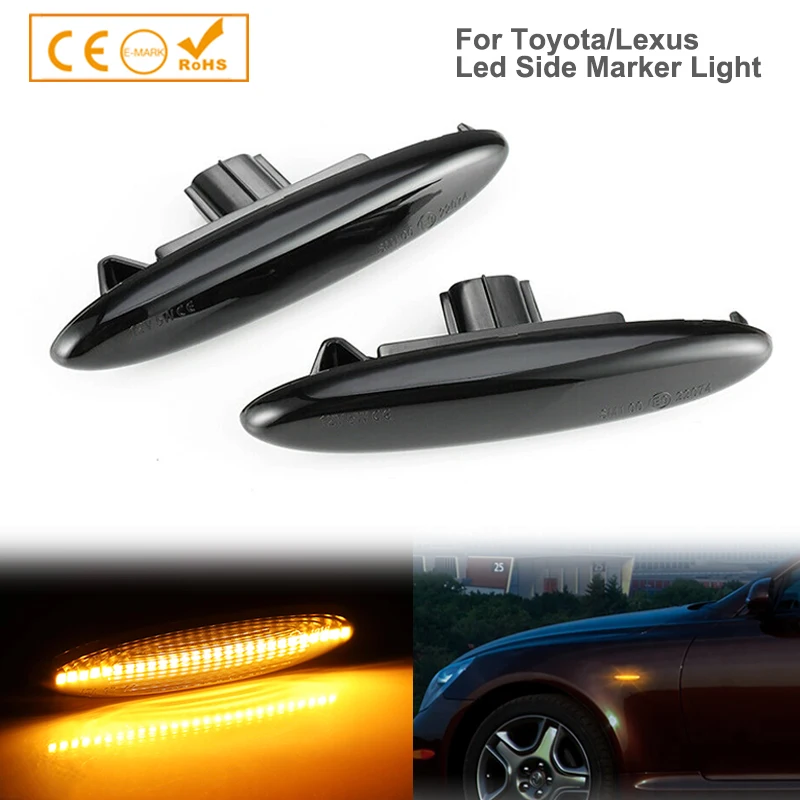 

2pcs For Toyota Mark Crown Camry Lexus IS 300 IS 250 IS 350 ES 350 Led Dynamic Side Marker Turn Signal Light 8173030130