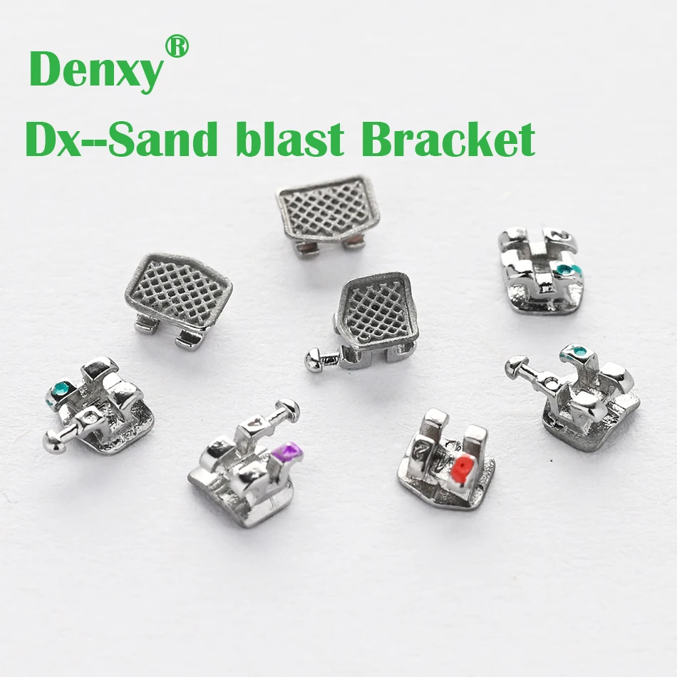 

10set Denxy Top Quality DX Dental Bracket MIM Ortho Bracket Dental Brace Mini Mesh base Dentist Brace Dental Orthodontic Bracket