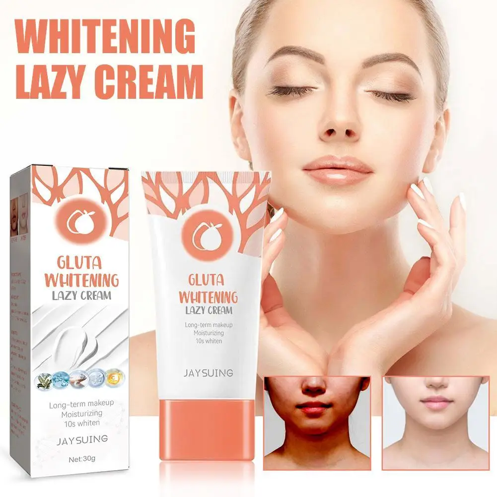 

Lazy Whitening Cream For Face And Body Moisturizing Brightening Skin Tone Improving Dullness Lifting Firming Repairing Skin 30g