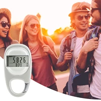 carabiner pedometer 3d pedometer black with cr3032 260mah battery 3d induction pedometer step counting fitness walking distance