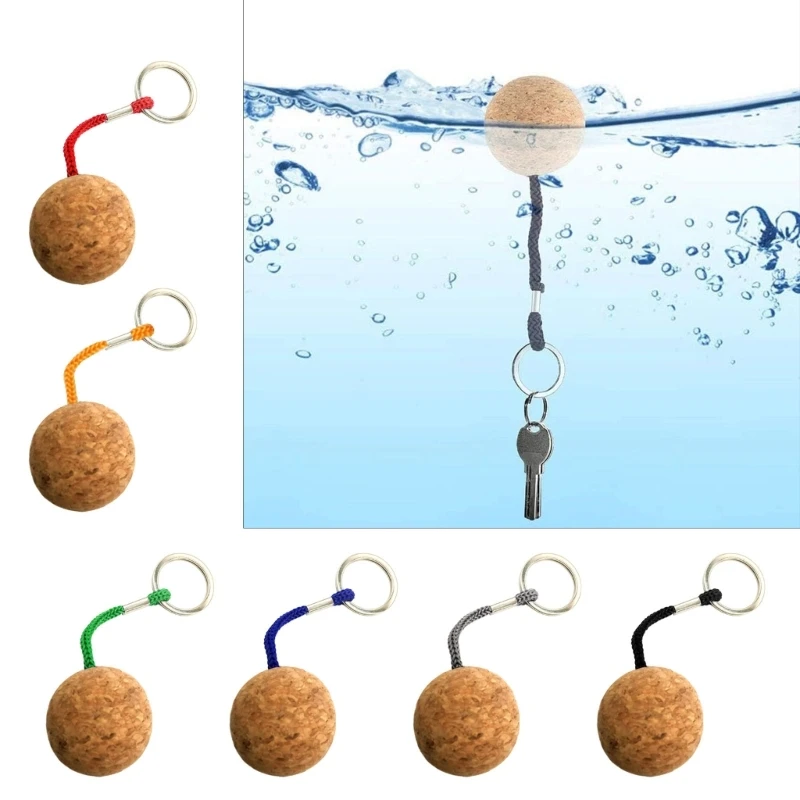 

Cork Float Circle Rings Fishing Keychain Fishing Keyring Marine Sailings Keychain Accessory for Surfing